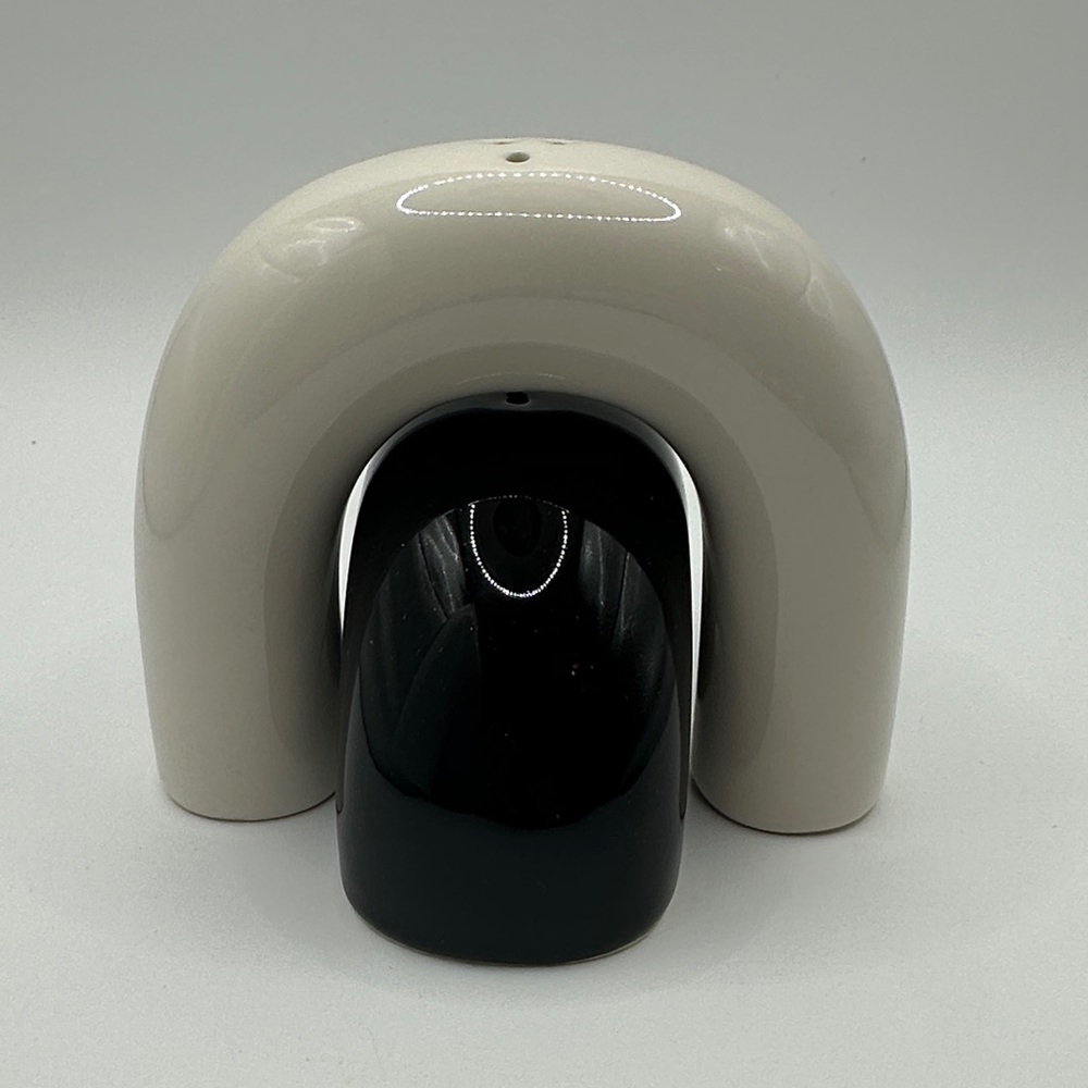 Room Essentials Black and White Ceramic Arch Salt and Pepper Shakers